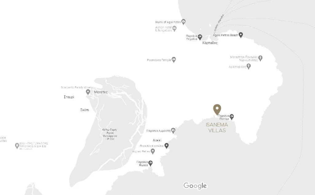 Isanema Villas Google-map