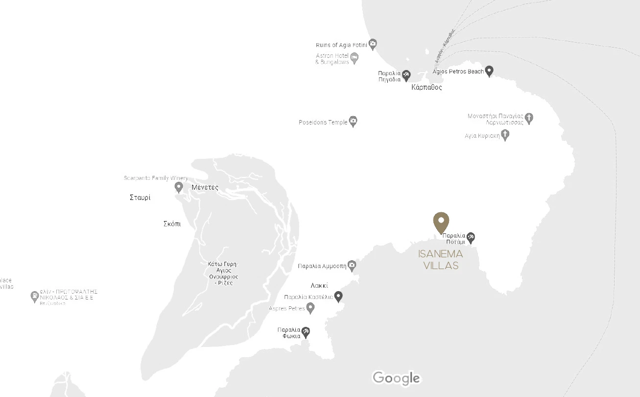 Isanema Villas Google-map